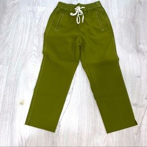J Crew drawstring green pants